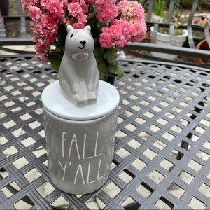 Rae Dunn Fall Y’all Candle With Squirrel Topper